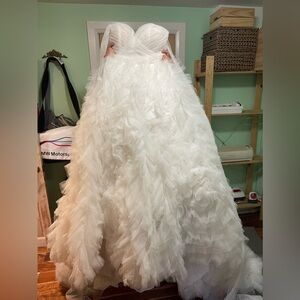 White wedding ball gown